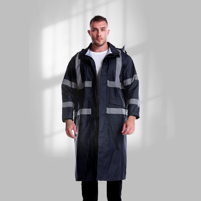 Reflective raincoat long section Reflective clothing Y-01